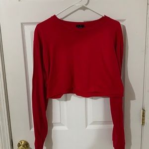 XL red crop top